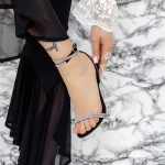 Sandale Dama cu Toc subtire 2BD32 Negru » meishop.life