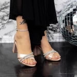 Sandale Dama cu Toc gros 2YXD73 Champagne » meishop.life