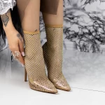 Botine Dama cu Toc subtire B17134-3 Piersica » meishop.life