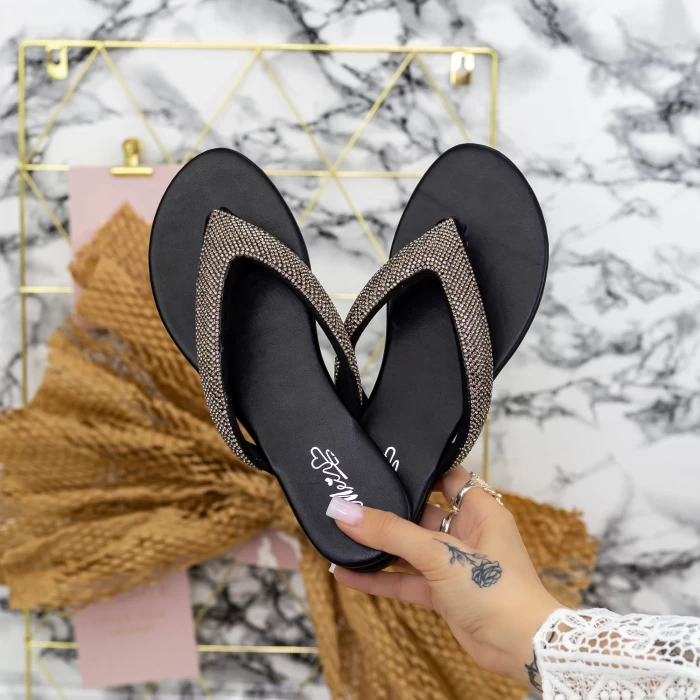 Papuci Dama 2Q1 Negru » meishop.life