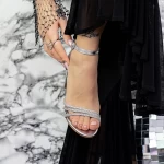 Sandale Dama cu Toc gros 2XKK28 Argintiu » meishop.life