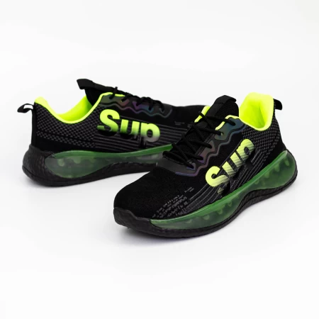 Pantofi Sport Barbati HQ1892-5 Negru-Verde » meishop.life