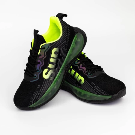 Pantofi Sport Barbati HQ1892-5 Negru-Verde » meishop.life