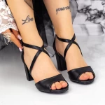 Sandale Dama cu Toc gros 2RG25 Negru » meishop.life