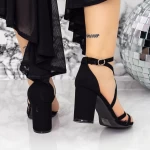 Sandale Dama cu Toc gros 2XKK35 Negru » meishop.life