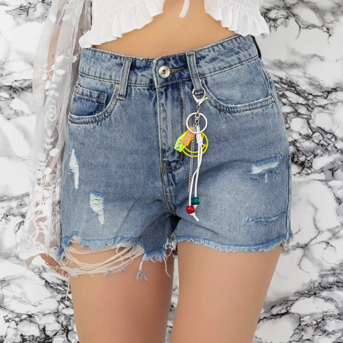 Blugi Scurti Dama SH9125 Albastru » meishop.life