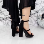 Sandale Dama cu Toc gros 2XKK37 Negru » meishop.life