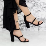 Sandale Dama cu Toc gros 2XKK38 Negru » meishop.life