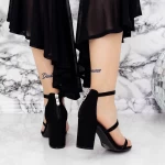 Sandale Dama cu Toc gros 2XKK38 Negru » meishop.life