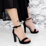 Sandale Dama cu Toc gros si Platforma 2BD27 Negru » meishop.life