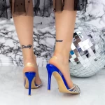 Sandale Dama cu Toc subtire JY-32 Albastru » meishop.life