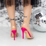 Sandale Dama cu Toc subtire JY-32 Fucsia » meishop.life