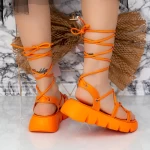 Sandale Dama 2WS15 Portocaliu » meishop.life