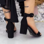 Sandale Dama cu Toc gros 2XKK230 Negru » meishop.life