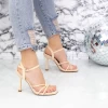 Sandale Dama cu Toc subtire 23181-4 Bej Mei