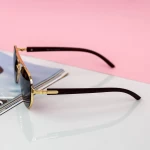 Ochelari de Soare Dama 20306 Auriu-Negru » meishop.life