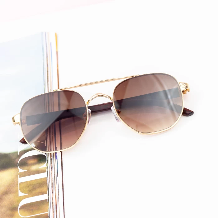 Ochelari de Soare Dama 20306 Auriu-Maro » meishop.life