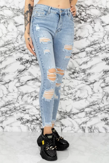 Blugi Dama S02200-7 Albastru » meishop.life