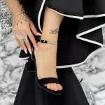 Sandale Dama cu Toc gros 2XKK58 Negru » meishop.life
