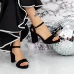 Sandale Dama cu Toc gros si Platforma 2XKK112 Negru » meishop.life