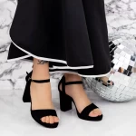 Sandale Dama cu Toc gros si Platforma 2XKK112 Negru » meishop.life