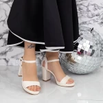 Sandale Dama cu Toc gros si Platforma 2XKK112 Bej » meishop.life