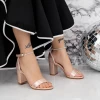 Sandale Dama cu Toc gros 2XKK58 Champagne Mei