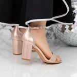 Sandale Dama cu Toc gros 2XKK58 Champagne » meishop.life