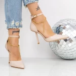 Pantofi Stiletto 2KV80 Bej » meishop.life