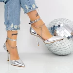 Pantofi Stiletto 2KV80 Argintiu » meishop.life