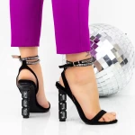 Sandale Dama cu Toc gros 2BD30 Negru » meishop.life