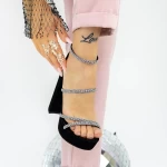 Sandale Dama cu Toc gros si Platforma 2XKK77 Negru » meishop.life