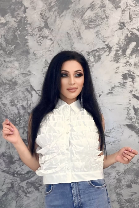 Bluza Dama 9536 Alb » meishop.life