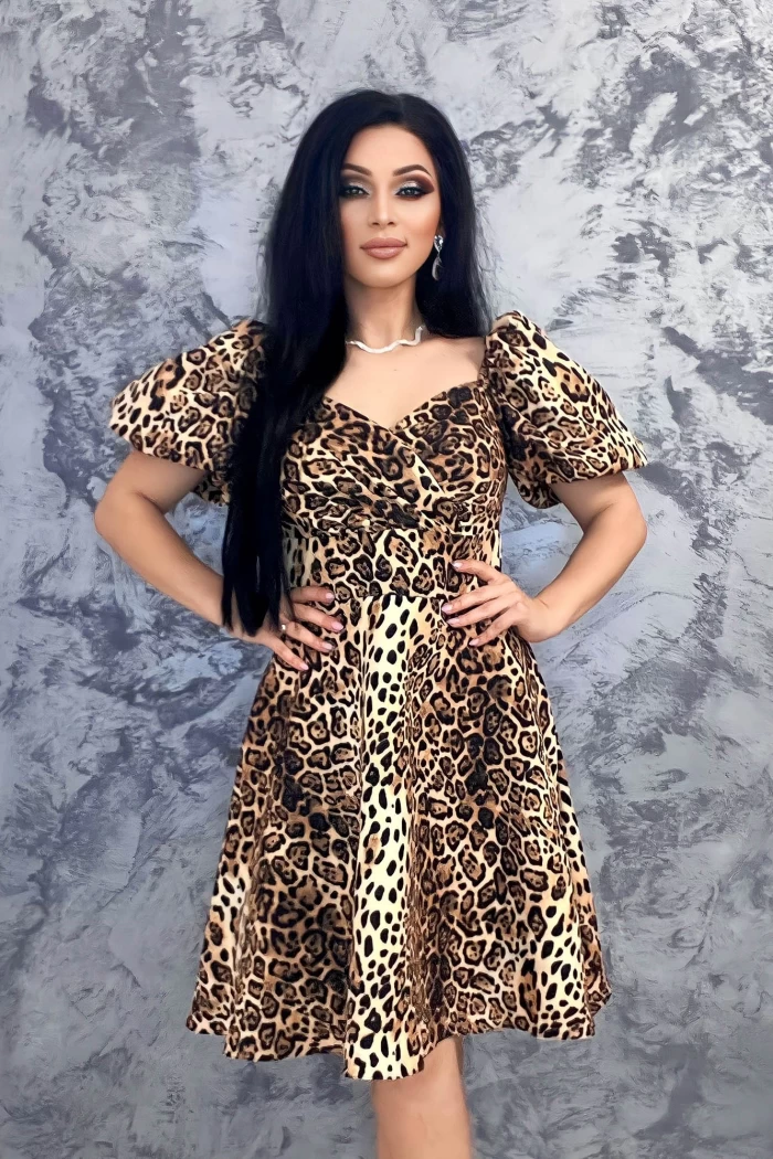 Rochie Dama 76458 Leopard » meishop.life