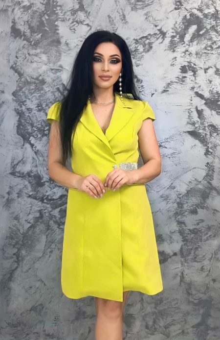 Rochie Dama E19089 Verde deschis » meishop.life