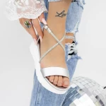 Sandale Dama 2HXS10 Argintiu » meishop.life