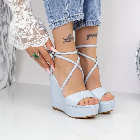 Sandale Dama cu Platforma 2HXS21 Albastru » meishop.life