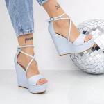 Sandale Dama cu Platforma 2HXS21 Albastru » meishop.life