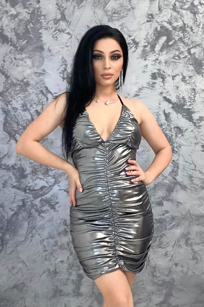 Rochie Dama 3219 Gri » meishop.life