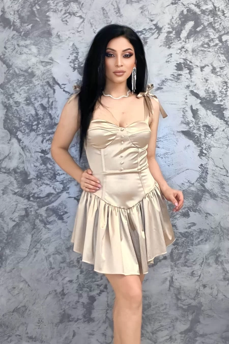 Rochie Dama 10564 Bej » meishop.life