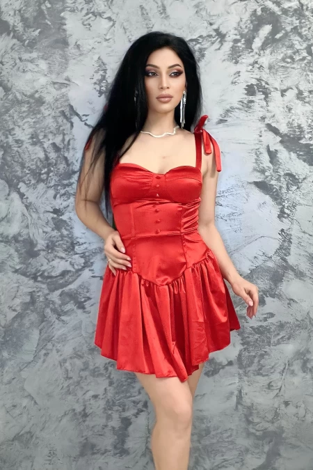 Rochie Dama 10564 Rosu » meishop.life