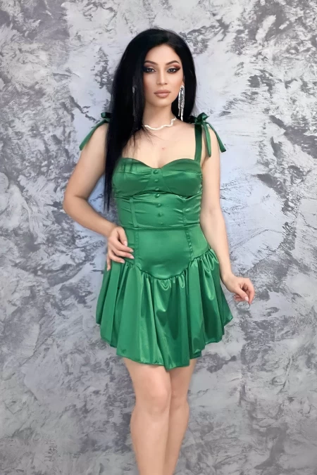 Rochie Dama 10564 Verde inchis » meishop.life