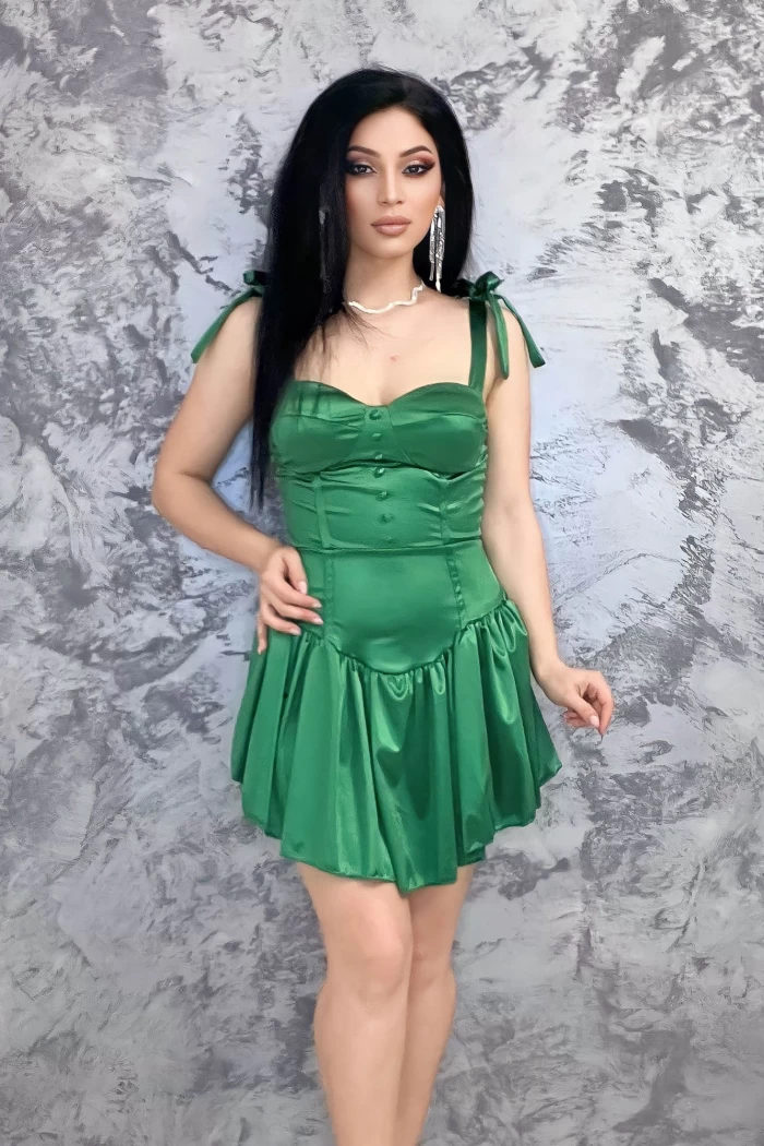 Rochie Dama 10564 Verde inchis » meishop.life