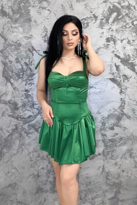Rochie Dama 10564 Verde inchis » meishop.life