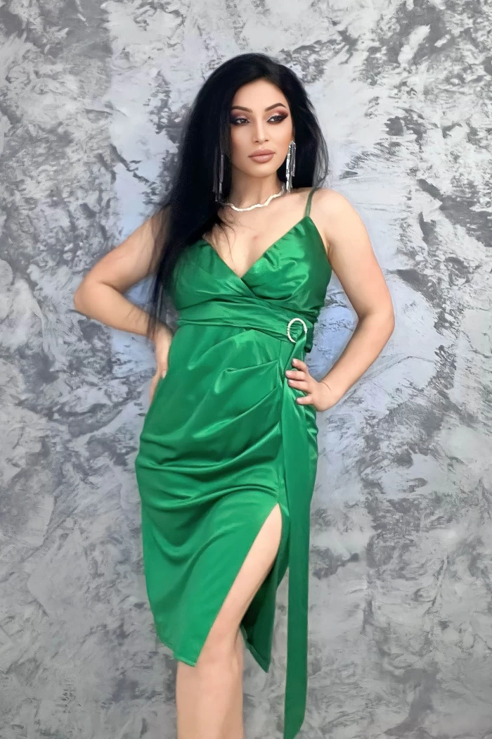 Rochie Dama 11950 Verde inchis » meishop.life