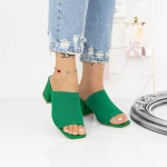 Papuci Dama cu Toc gros M325-1 Verde » meishop.life