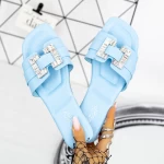 Papuci Dama 562-1 Albastru » meishop.life