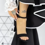 Sandale Dama cu Toc gros 2XKK91 Negru » meishop.life