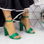 Sandale Dama cu Toc gros 2XKK88 Verde » meishop.life