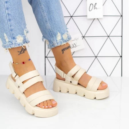 Sandale Dama 2HXS5 Bej » meishop.life